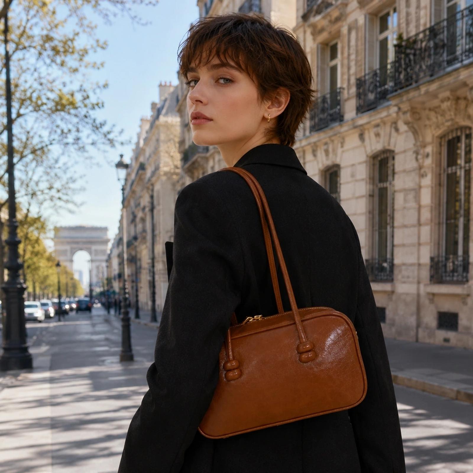 Glossy PU Baguette Shoulder Bag OEM Factory Direct Supply thumbnail 2