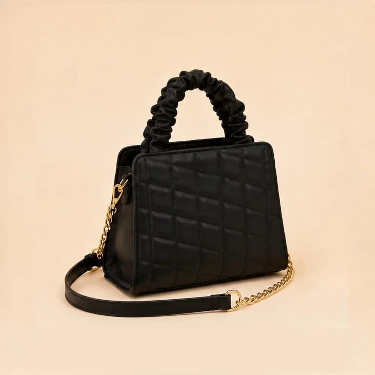 Quilted PU Chain Strap Top Handle Handbag | OEM Factory — image 1