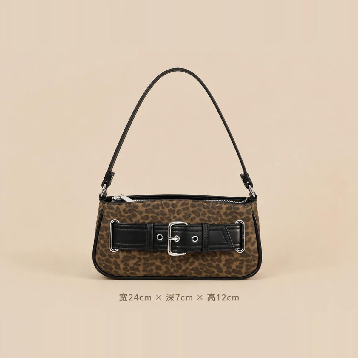 Leopard Print PU Baguette Shoulder Bag OEM Private Label Factory — image 1