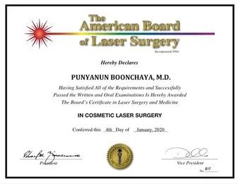 Dr. Punyanan Boonchaya Certificate 14