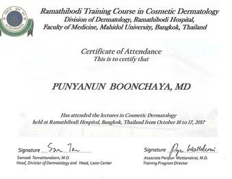 Dr. Punyanan Boonchaya Certificate 10