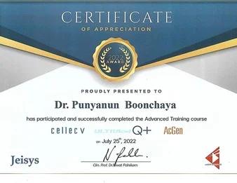 Dr. Punyanan Boonchaya Certificate 12