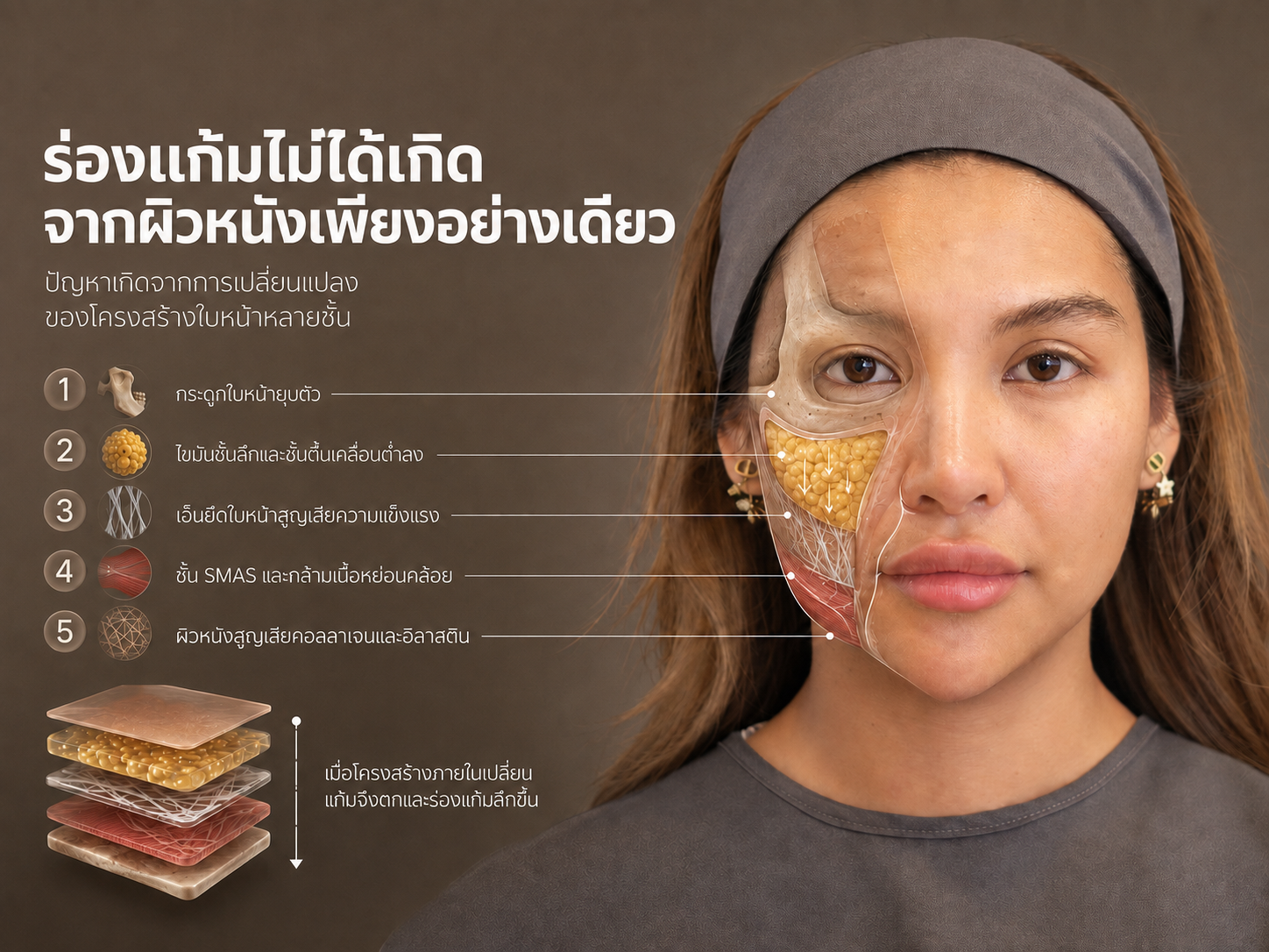 อธิบายร่องแก้ม
