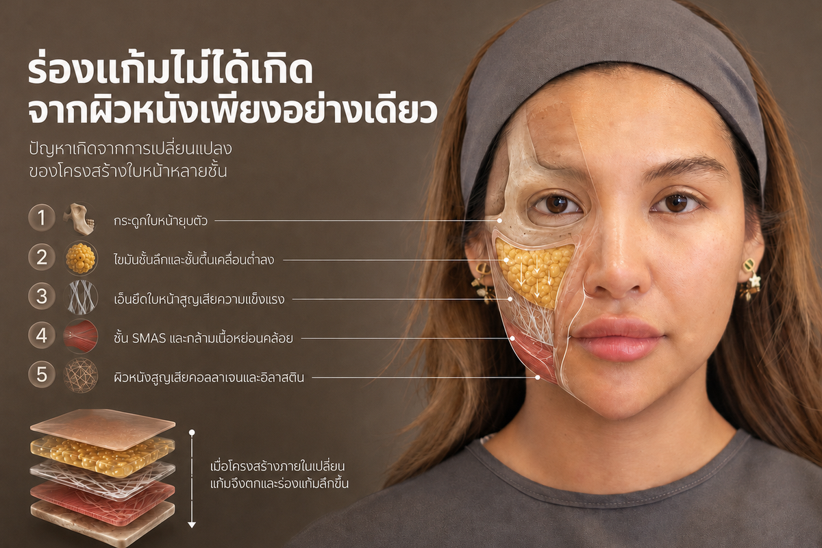 อธิบายร่องแก้ม