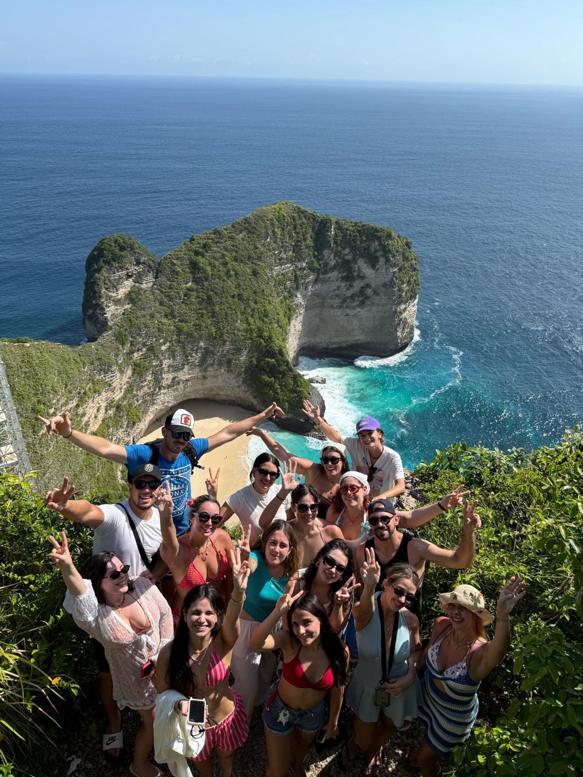Viajeros disfrutando en destino