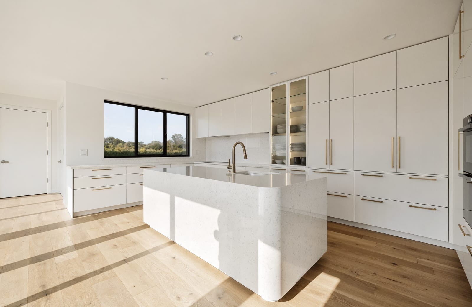 A spotless white kitchen, ready for listing photographs