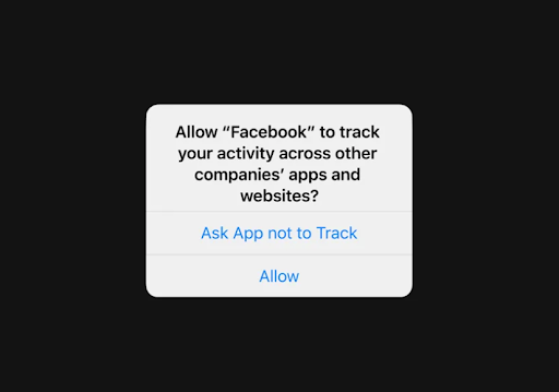 Facebook tracking prompt