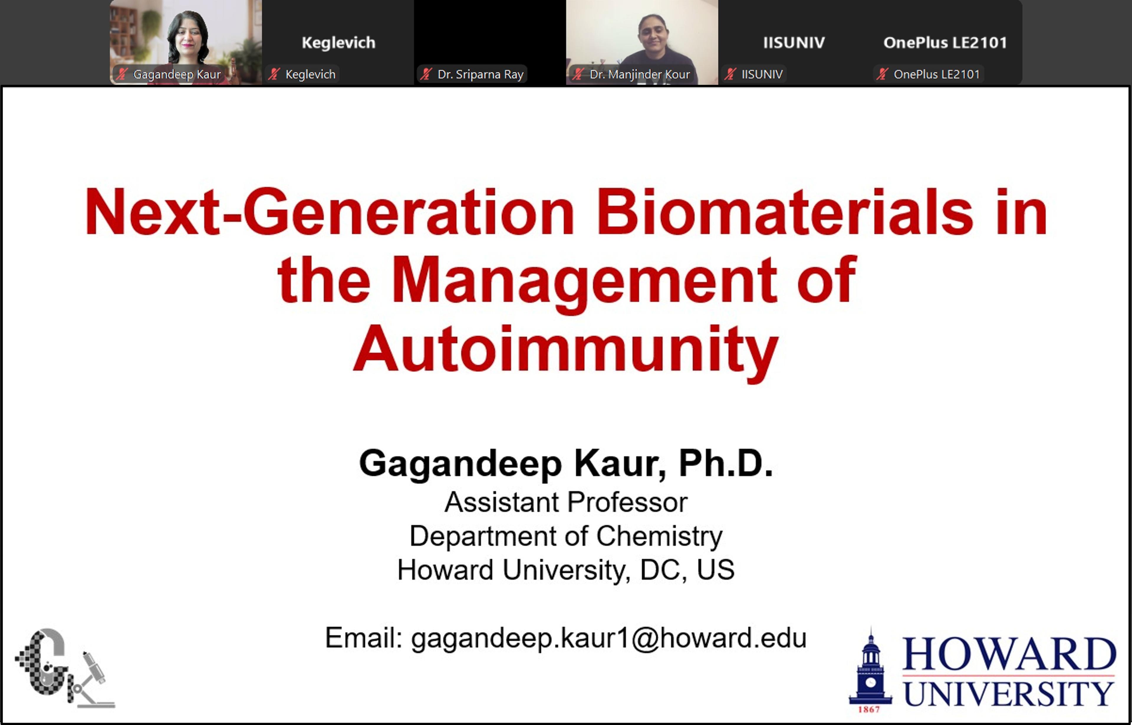 Dr. Kaur Delivers Invited Lecture at IRC‑2026