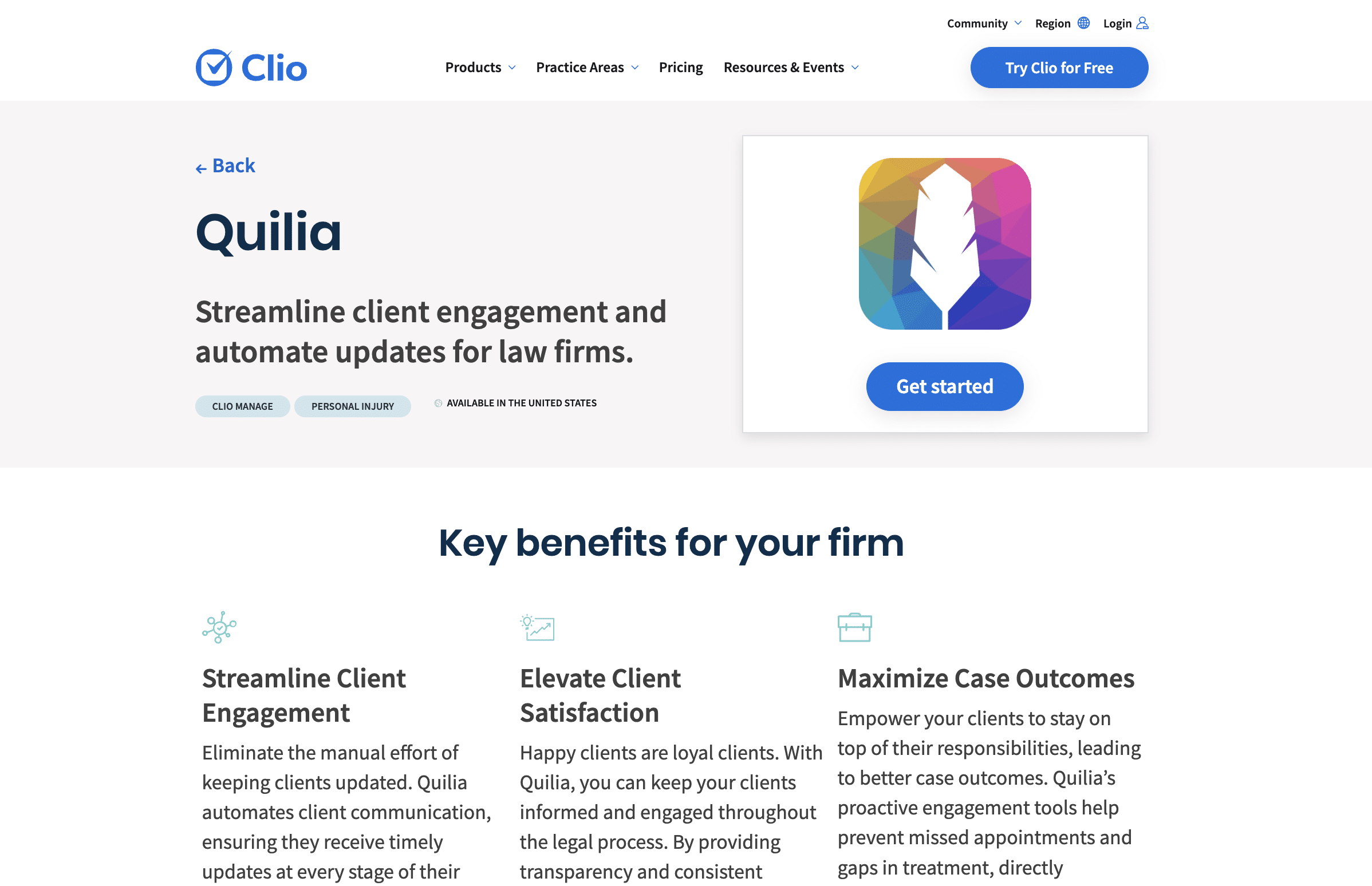 Clio <> Quilia Integration