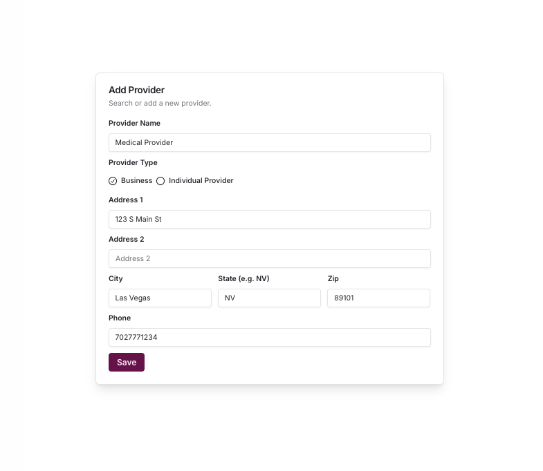 Adding Providers One at a Time