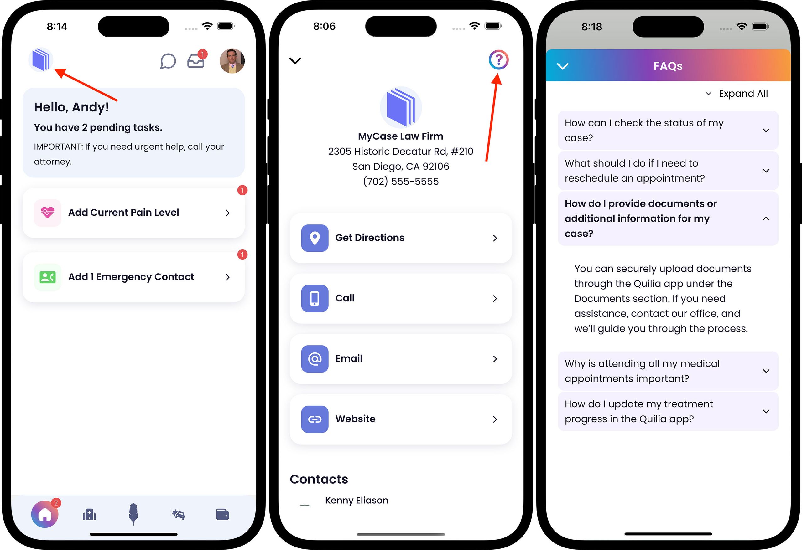 Organization Frequently Asked Questions in App
