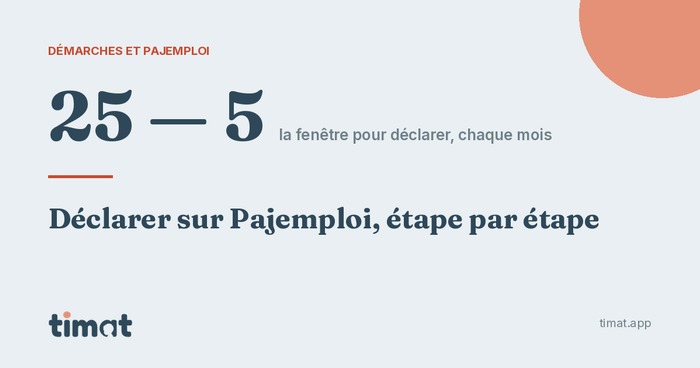 La déclaration Pajemploi se fait entre le 25 du mois et le 5 du mois suivant