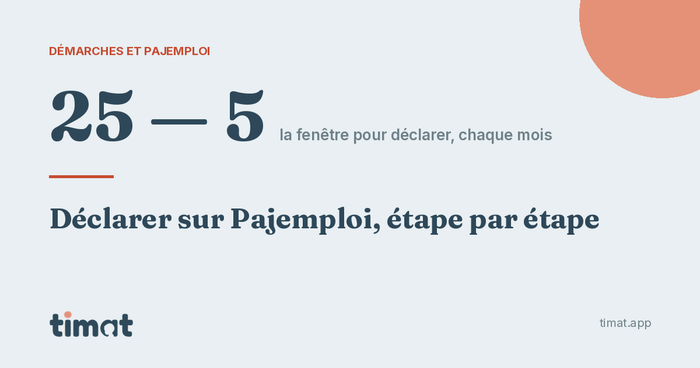 La déclaration Pajemploi se fait entre le 25 du mois et le 5 du mois suivant