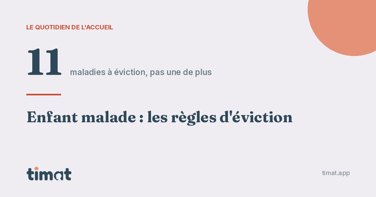Onze maladies seulement imposent une éviction de la collectivité