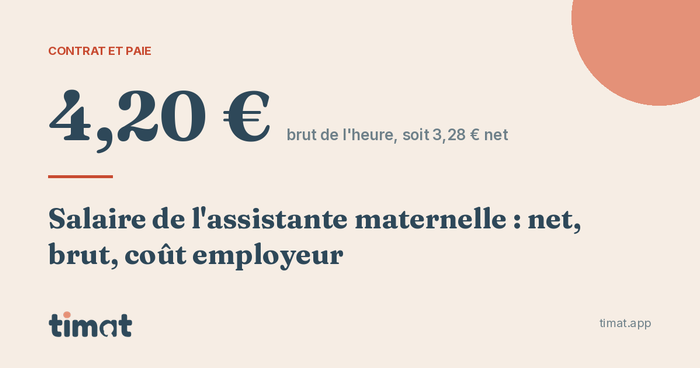 Salaire minimum d'une assistante maternelle en 2026 : 4,20 € brut de l'heure