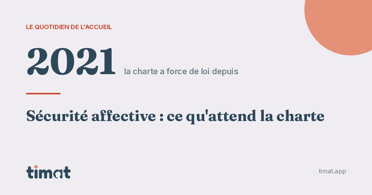 La charte nationale pour l'accueil du jeune enfant a force de loi depuis 2021