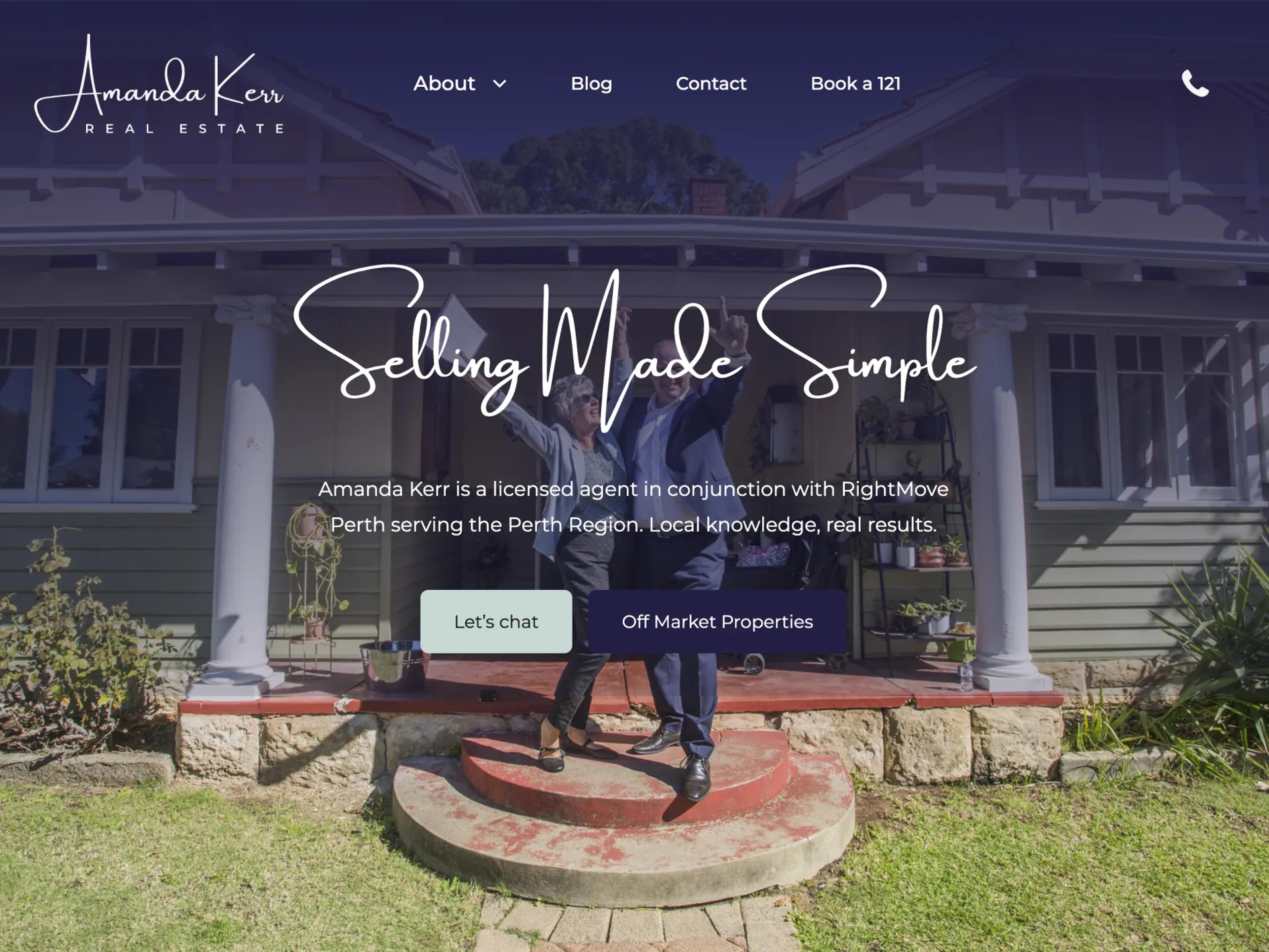 A mockup of the website homepage hero.