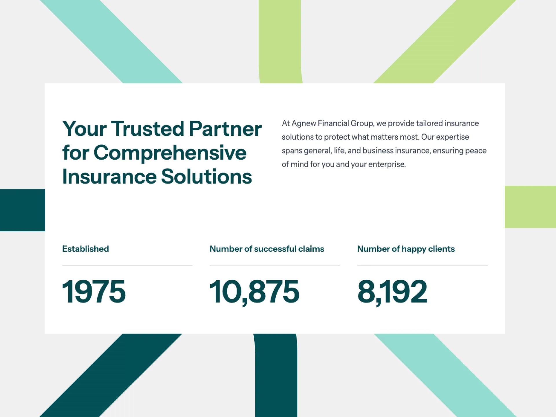 A mockup of part of the AFG homepage.