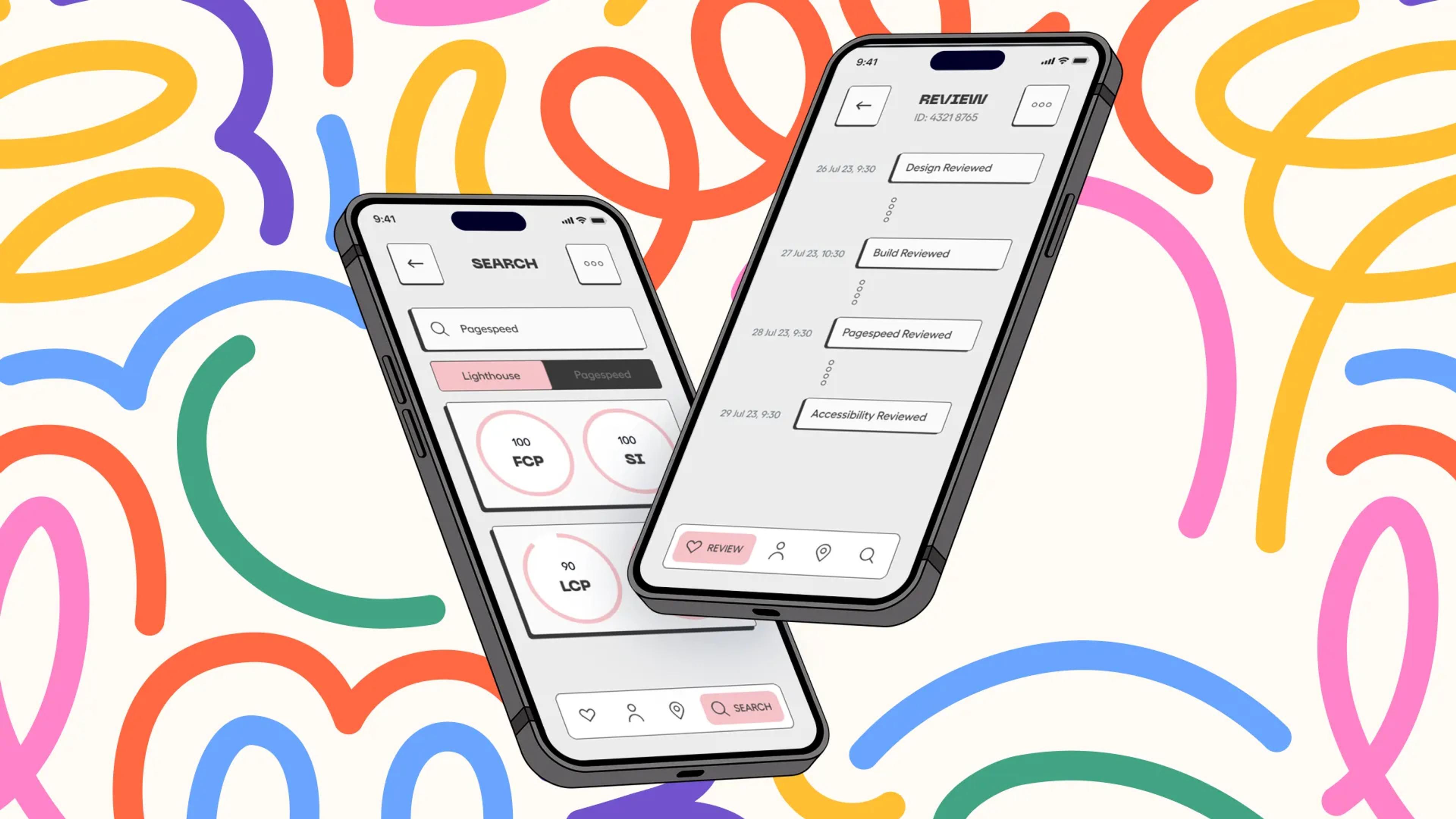 A mockup of a native app on mobile.