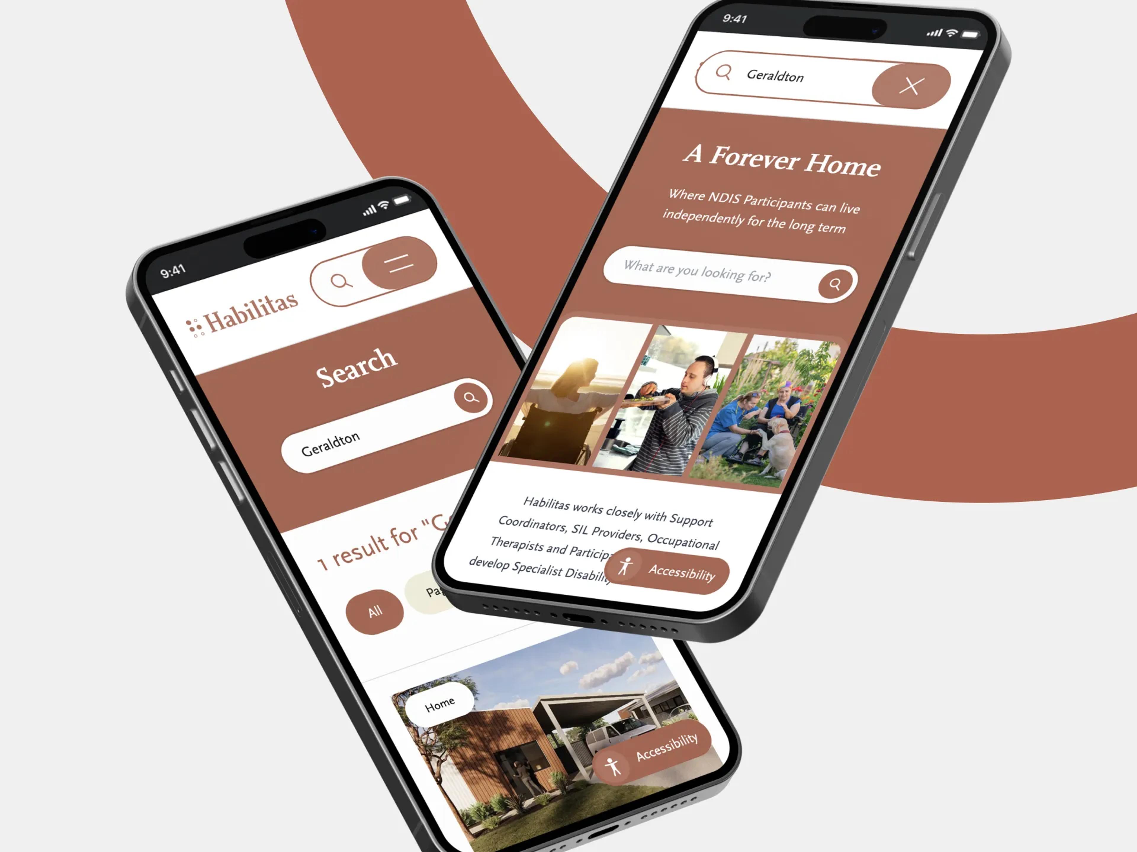 A mockup of the website on mobile.