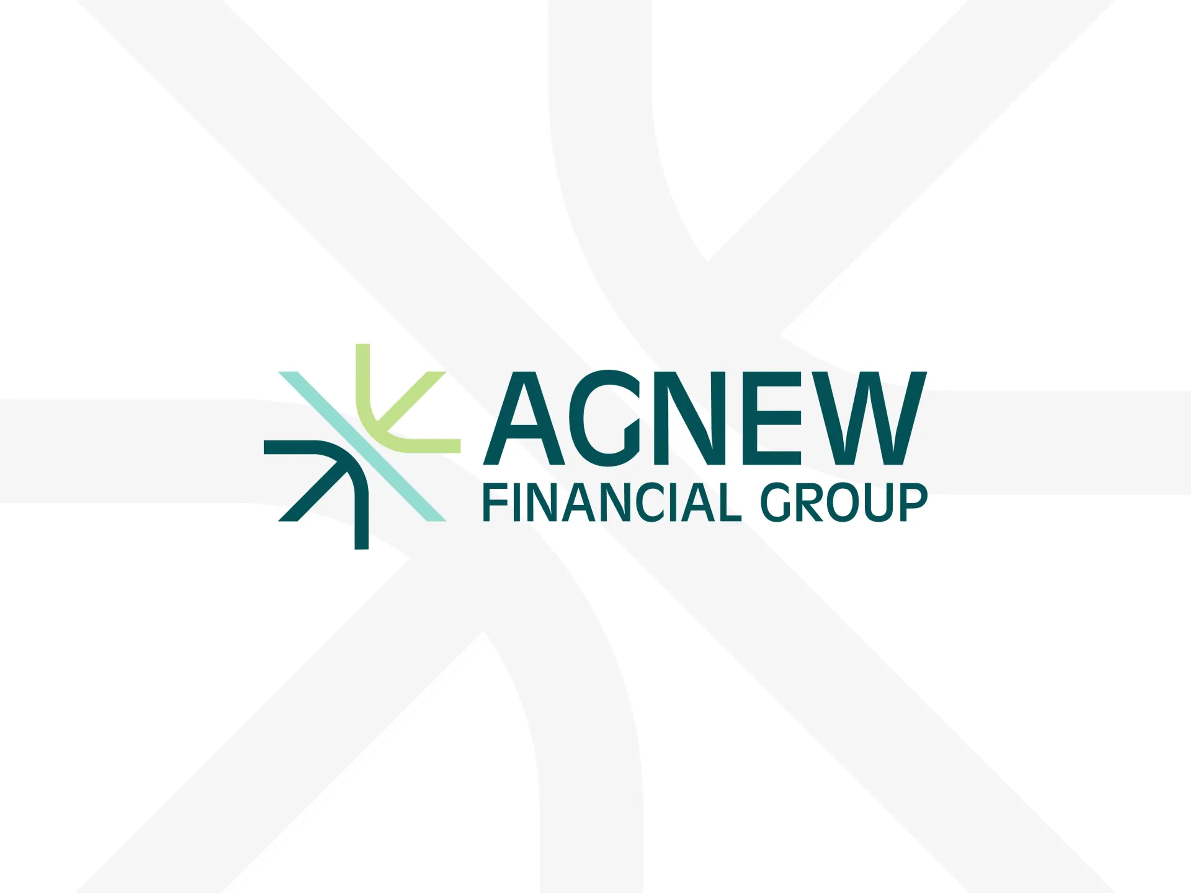 A mockup of the Agnew Financial Group logo.
