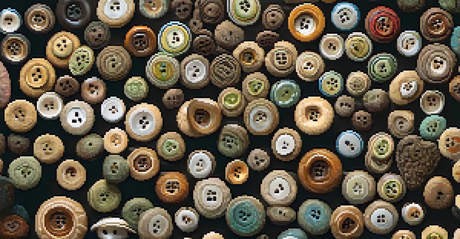 Display of peyote buttons on a woven basket with natural lighting, showcasing intricate patterns and textures.