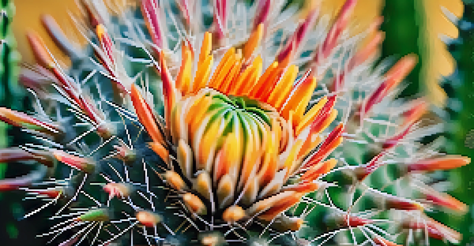 A close-up view of a peyote cactus, highlighting its texture and vibrant green color in a natural setting.