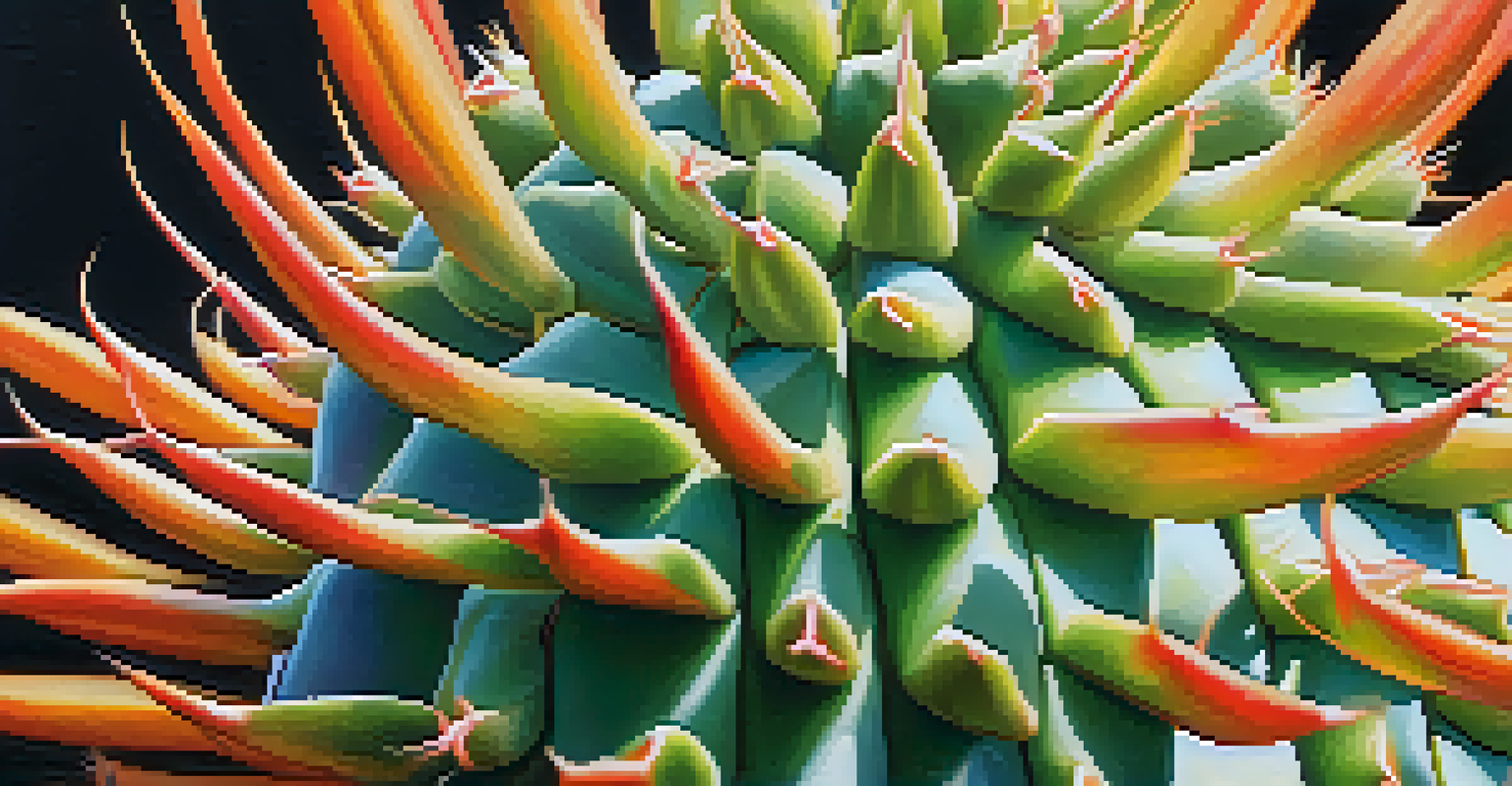 A close-up view of a peyote cactus with intricate details, vibrant colors, and soft natural sunlight highlighting its textures.
