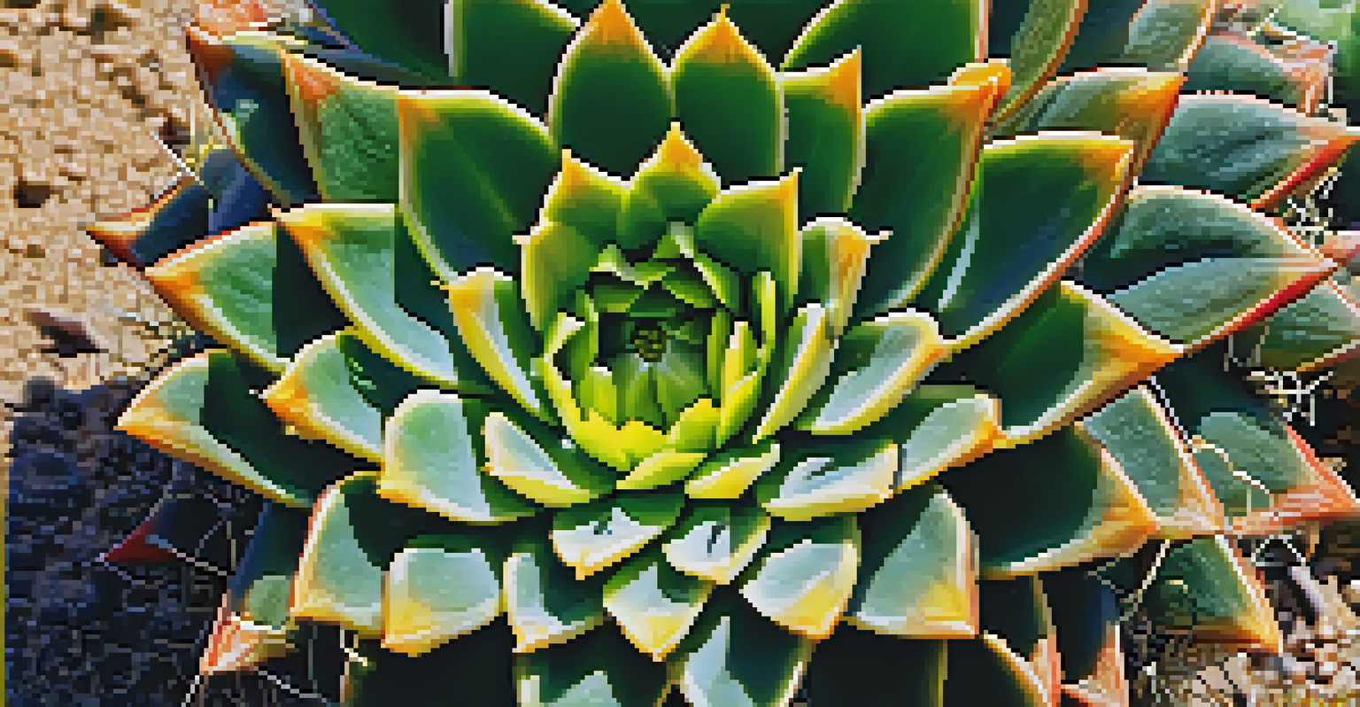 A close-up of a peyote cactus, showcasing its green texture and white flower buds, illuminated by soft sunlight in a desert setting.