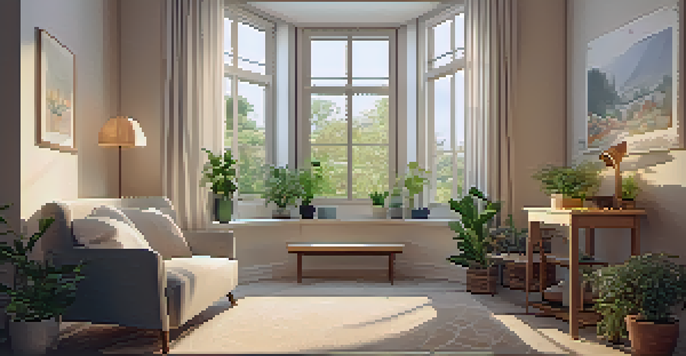 A cozy therapy room with soft lighting, an armchair, a table with a notebook and tea, and plants, creating a peaceful environment.
