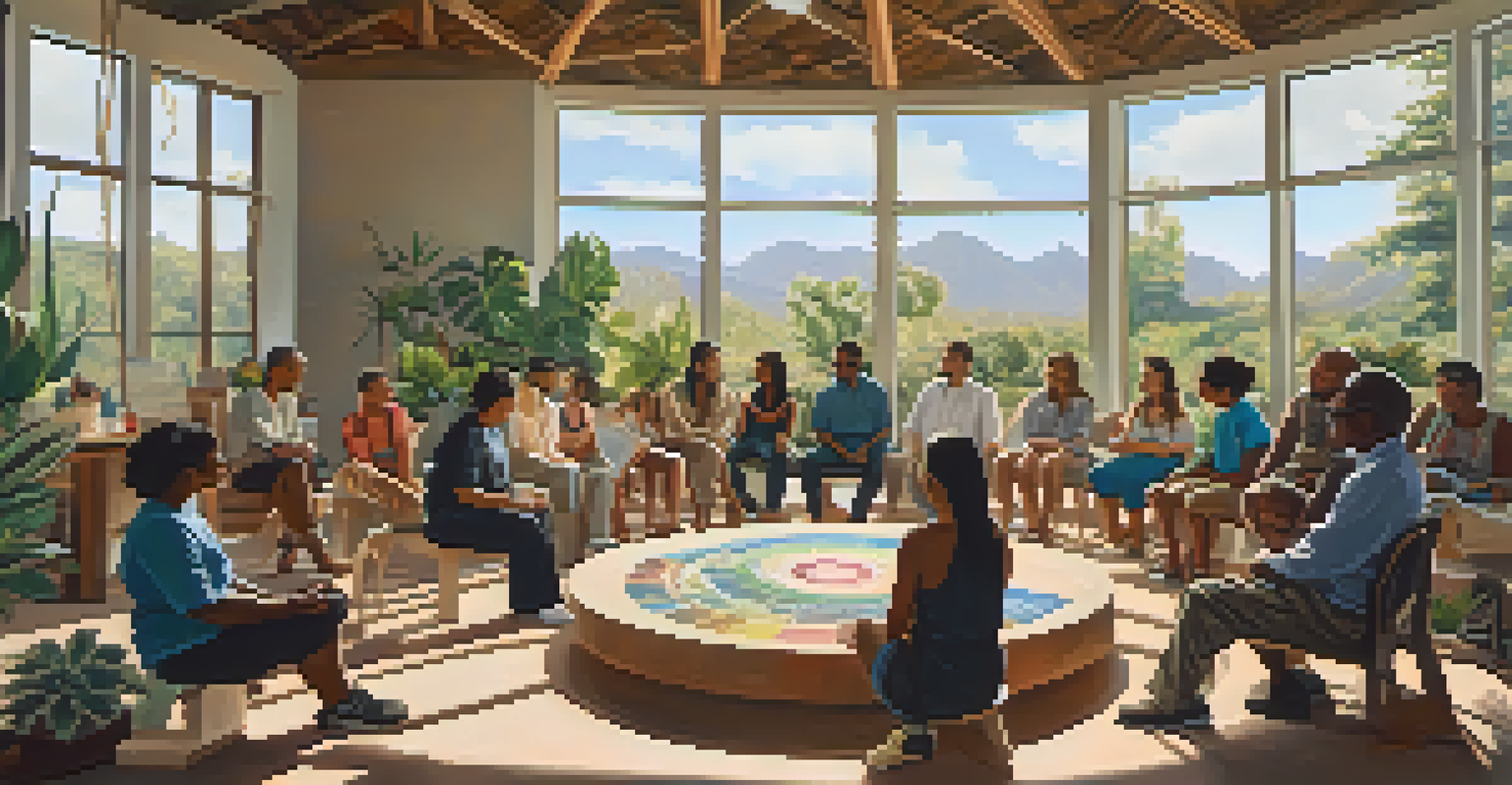 A diverse group participating in an educational workshop about Peyote's cultural significance.