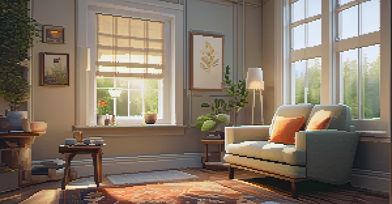 A cozy therapy room with warm lighting, an armchair, and calming decor, designed for comfort and healing.