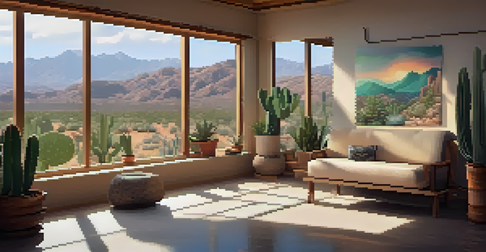 A tranquil therapy room with soft lighting, comfortable seating, and natural decor, designed for a Peyote therapy session.