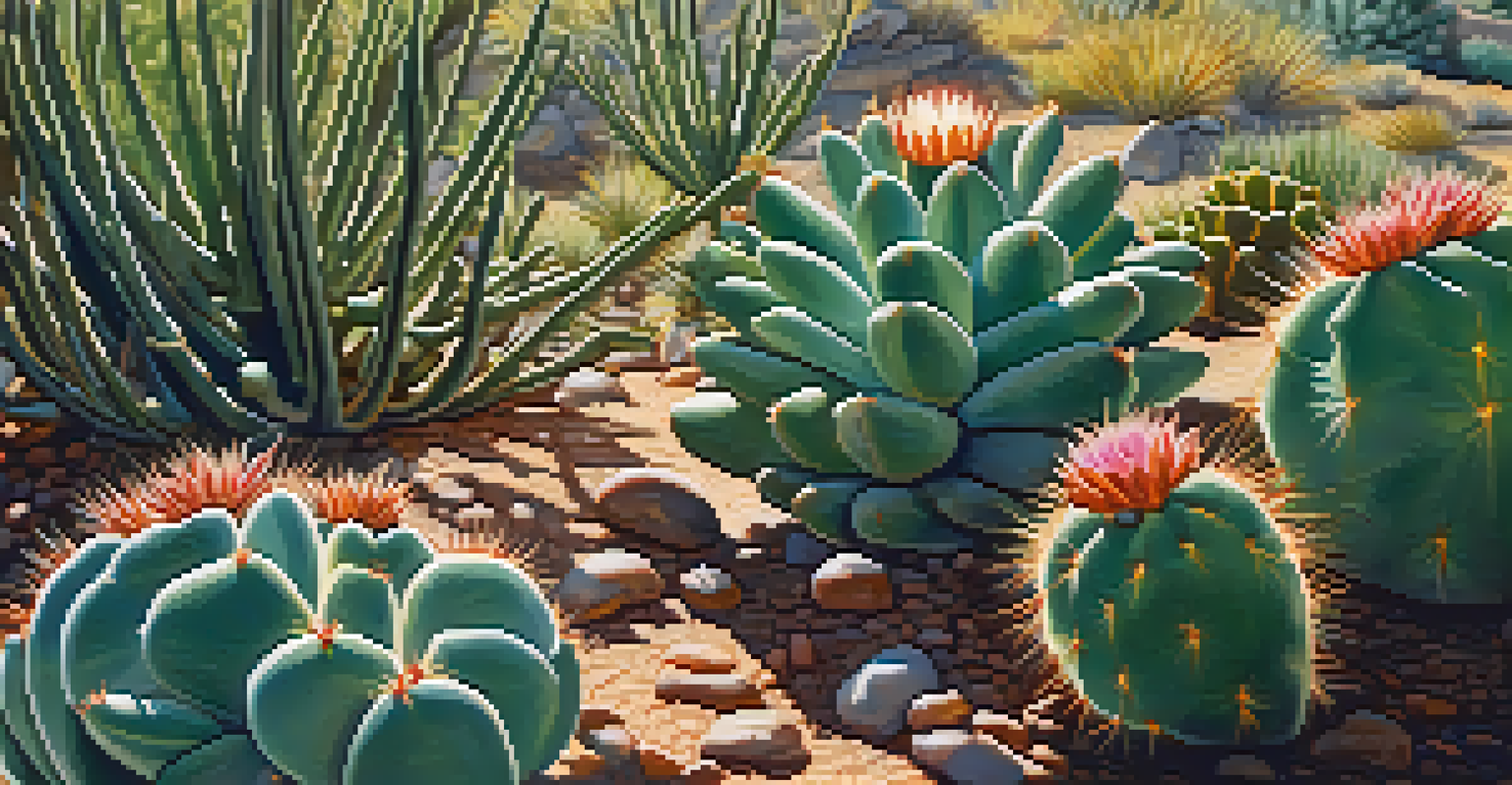 A close-up of a peyote cactus in its natural habitat, highlighting its textures and surrounding plants.