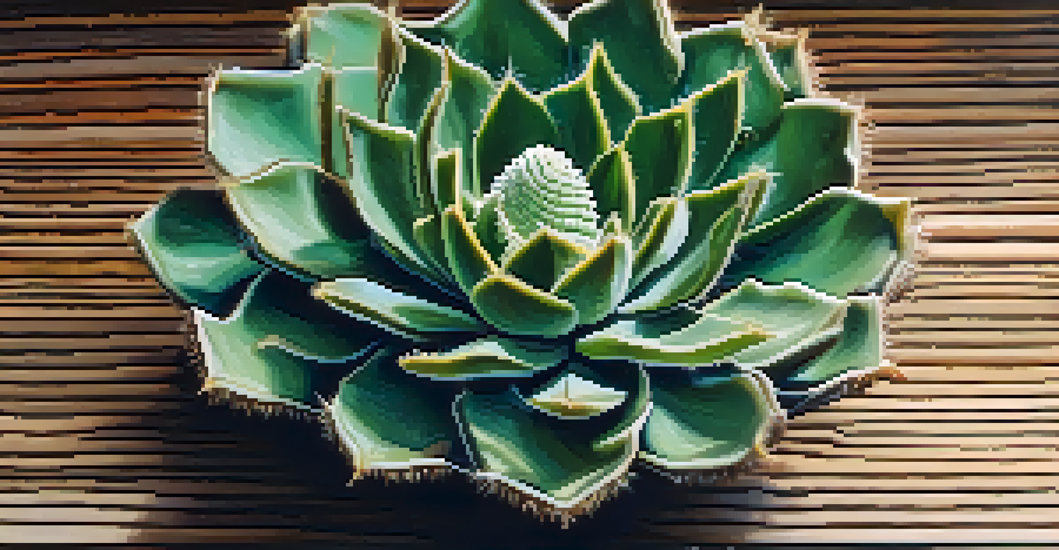 Close-up of a peyote cactus on a wooden surface, emphasizing its details and surrounding natural elements.