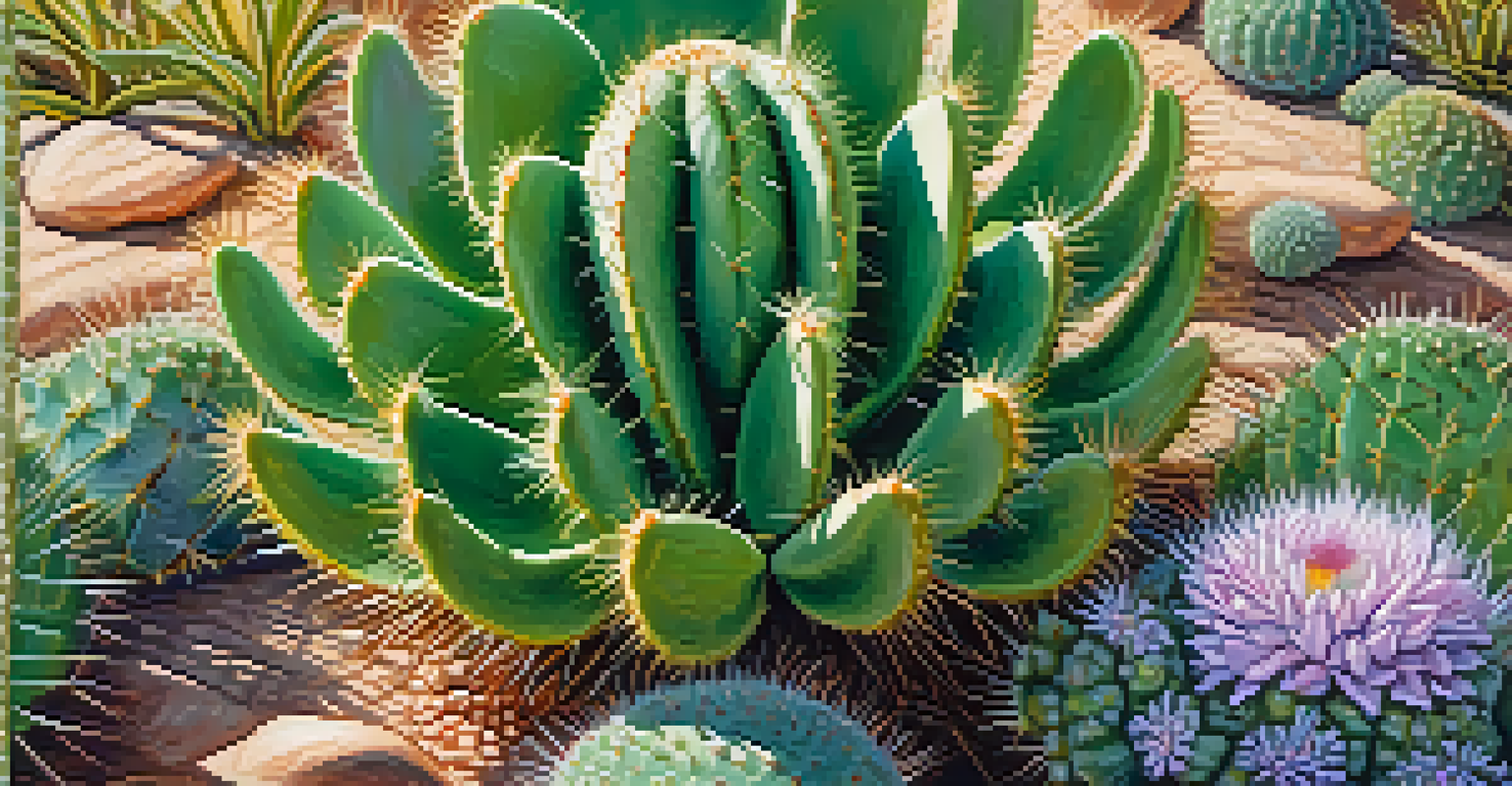 A close-up of a vibrant green peyote cactus, highlighting its intricate patterns and textures under sunlight.
