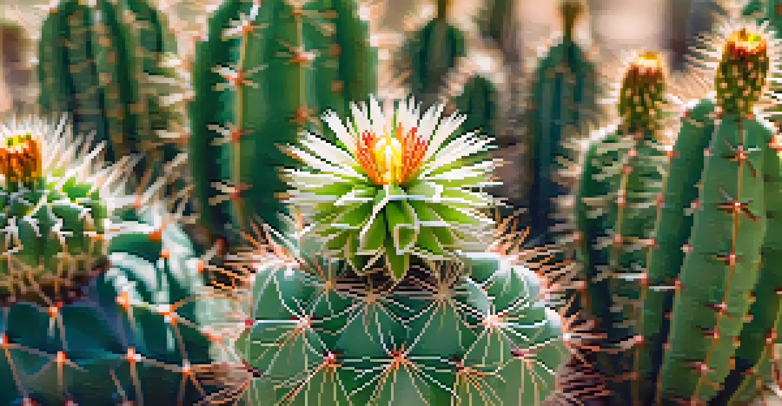 A close-up of a peyote cactus highlighting its texture and details, with soft natural lighting.