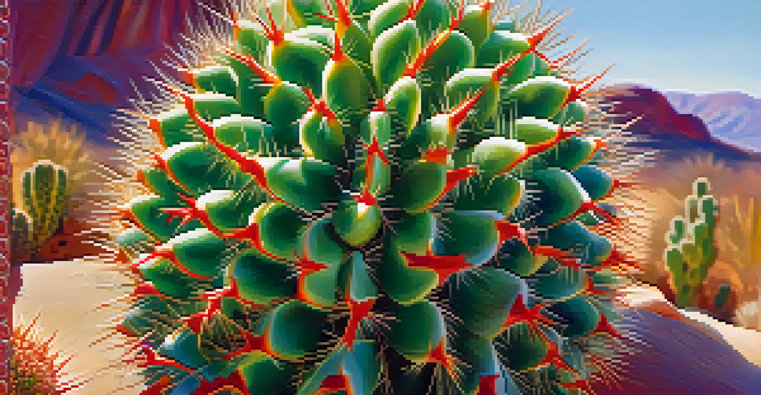 Close-up of a peyote cactus showing its detailed structure and colors.