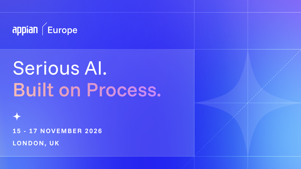 Appian Europe 2026 - 17 November - Tobacco Dock, London, UK