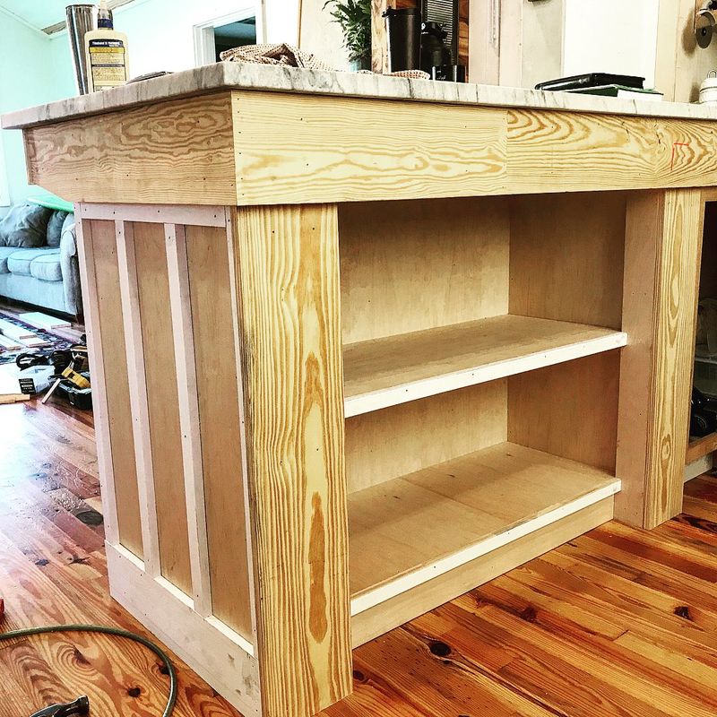 Custom counter unit under construction