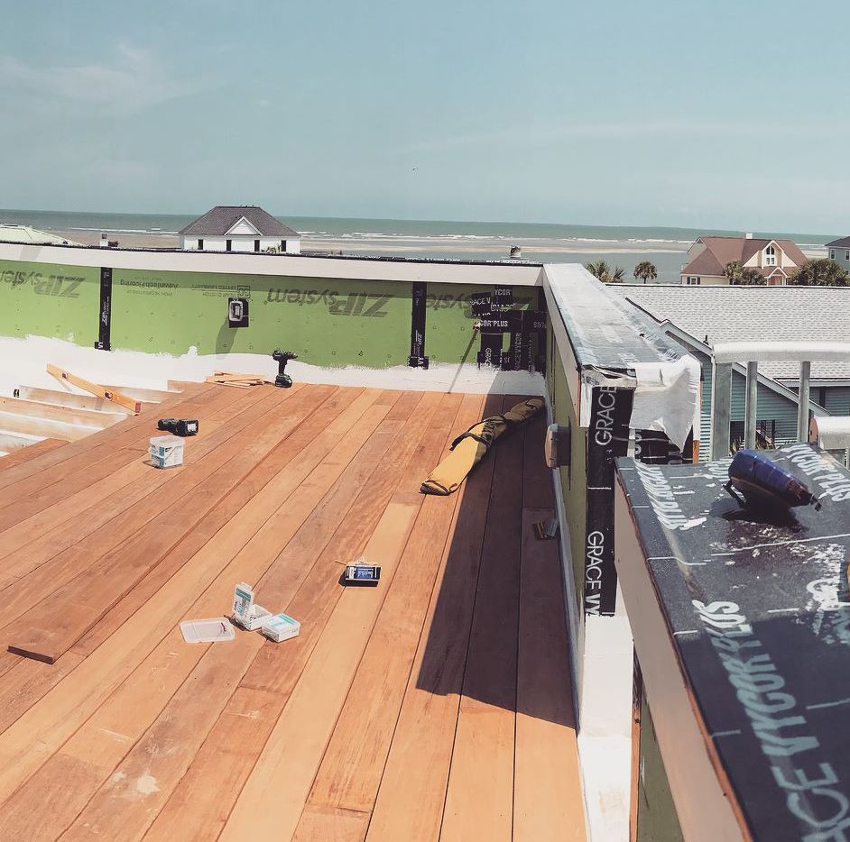 Deck under construction