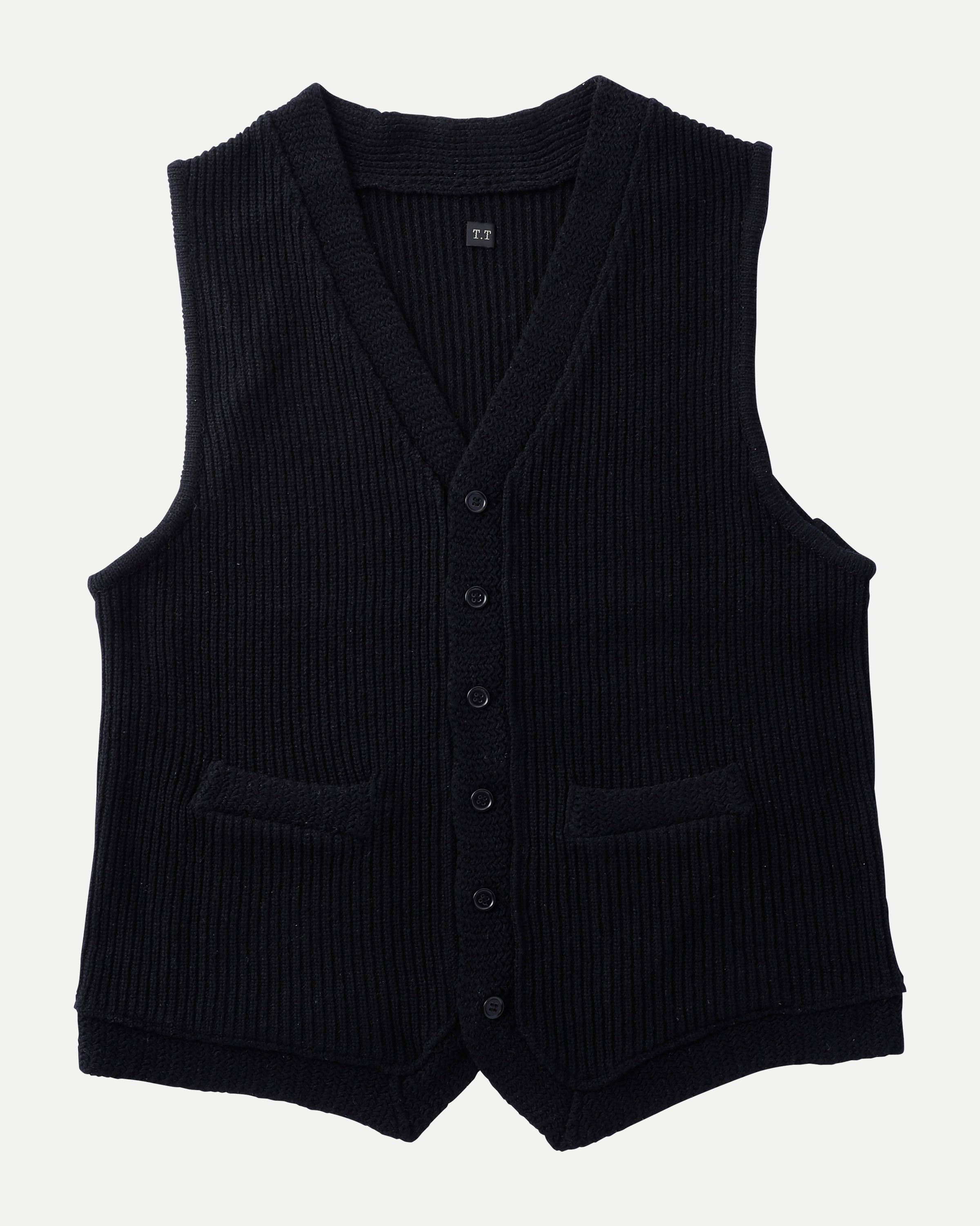 crinkle hand knit vest BLACK 新品 ネット買蔵 - microdot.co.ke