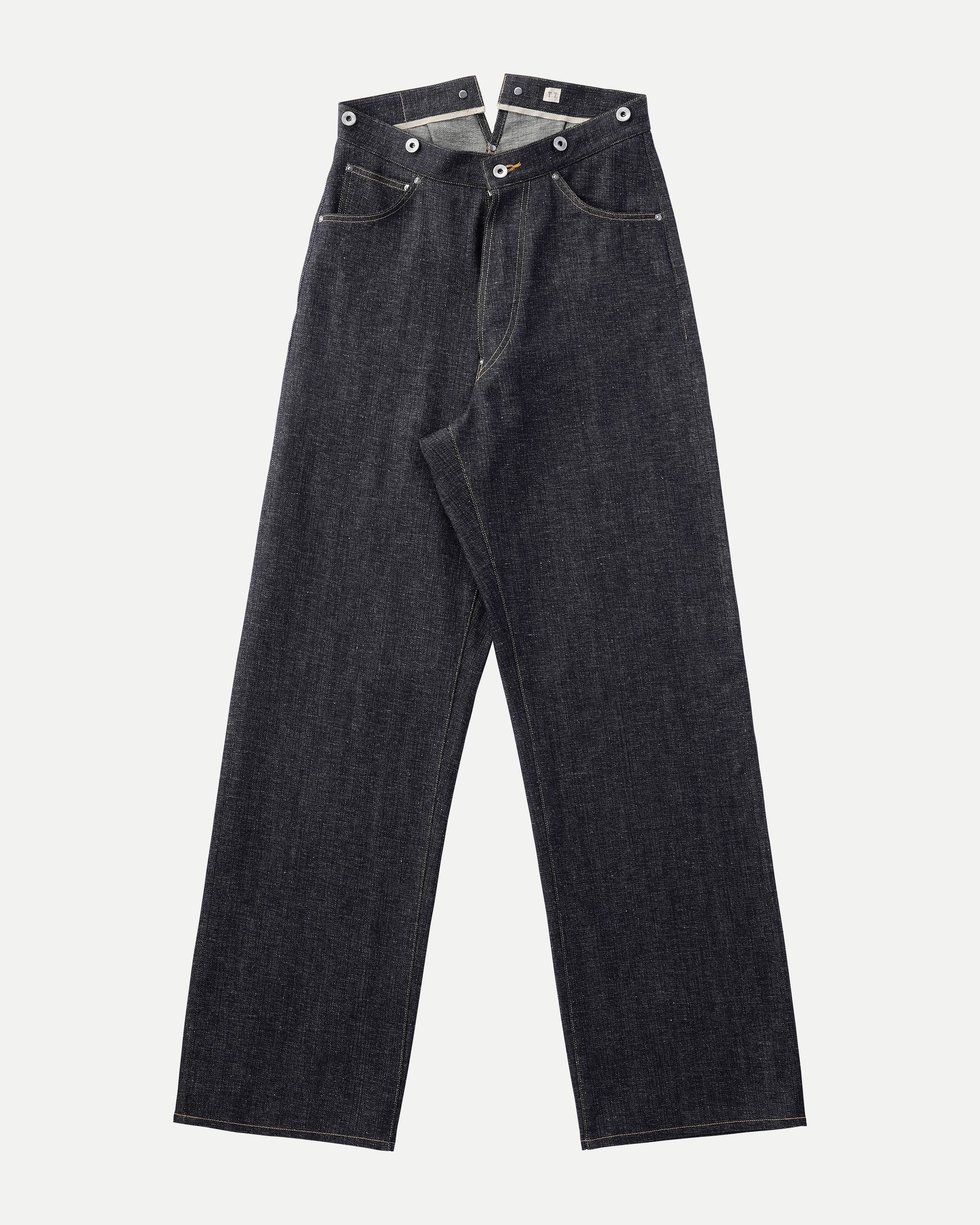 Taiga Takahashi | LOT.707 BUCKLE-BACKED DENIM TROUSERS