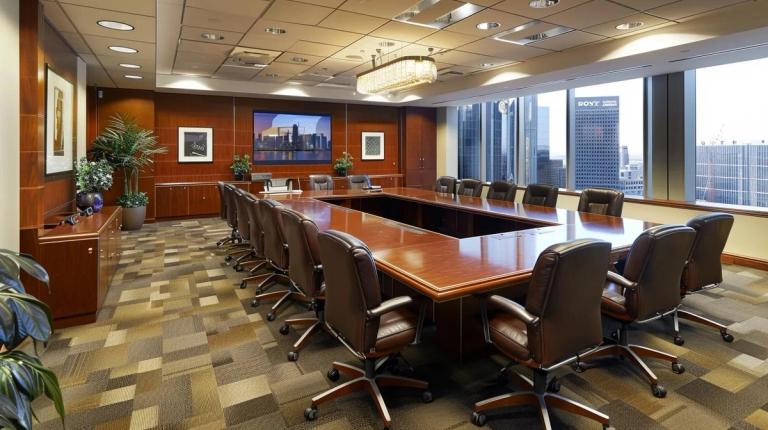 a sharply lit office conference room, featuring a confident irs representation attorney engaged in a focused discussion with clients, showcasing legal documents and a digital presentation that emphasize the importance of selecting the right expert for complex tax disputes in los angeles.
