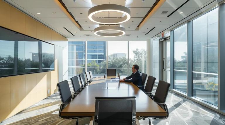 a focused professional sits at a sleek conference table in a modern los angeles office, attentively reviewing irs documents under bright fluorescent lighting, embodying the urgency and complexity of navigating tax audits and collection actions.