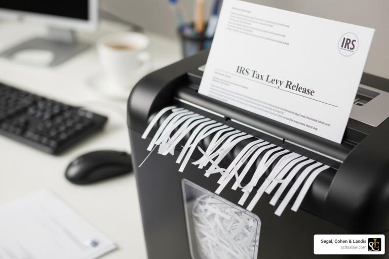 IRS tax levy release