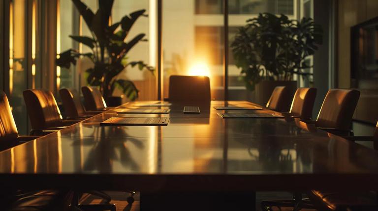 a professional office setting in los angeles showcases a modern conference table filled with neatly arranged fee proposals from various tax attorneys, emphasizing a thoughtful comparison of legal services and costs amidst sleek, contemporary decor.