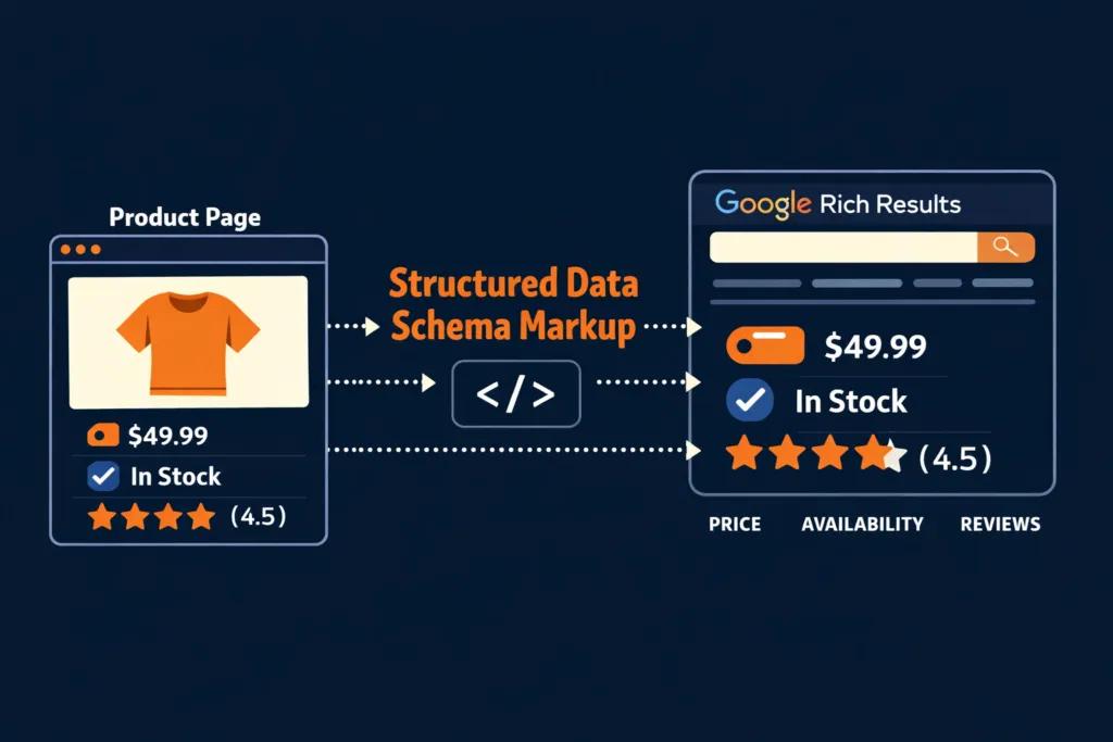 Ürün sayfası SEO optimizasyonu için Product Schema yapısal veri şeması