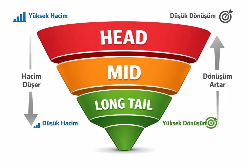 Anahtar kelime araştırması adımları ve long-tail keyword örneği