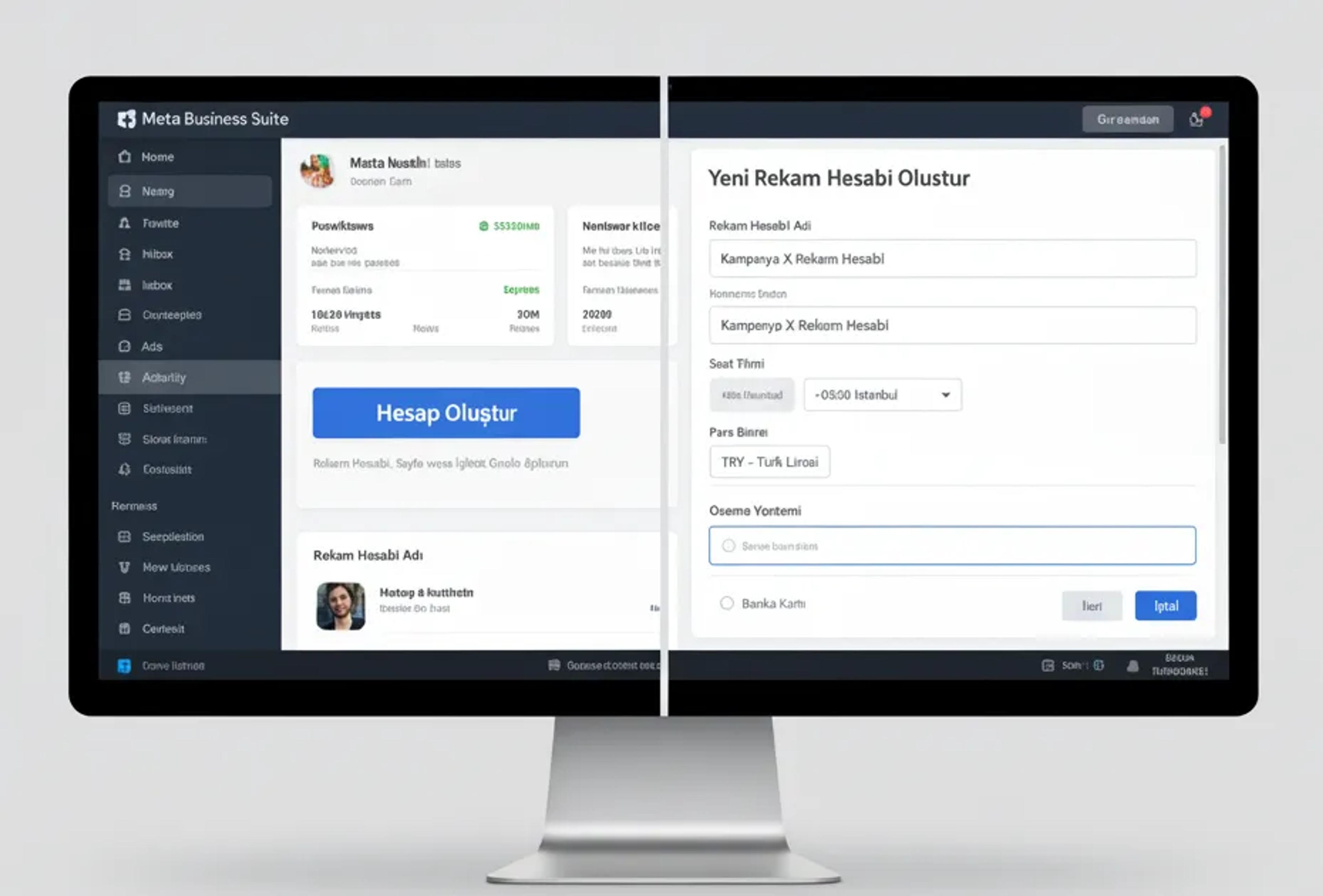 Meta Business Suite üzerinden hızlı ve doğru reklam hesabı oluşturma adımları.